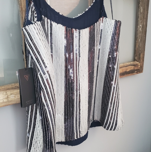 Guess Sequined Striped Tank - Picture 6 of 15
